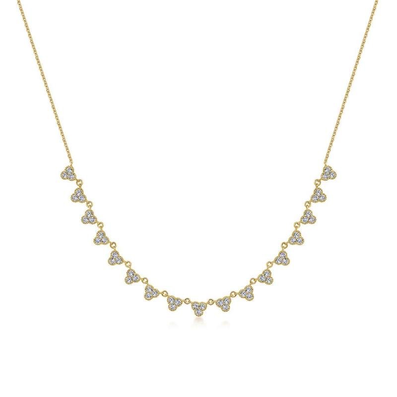 Gabriel & Co. 14k Yellow Gold Lusso Diamond Necklace - Tivoli Jewelers