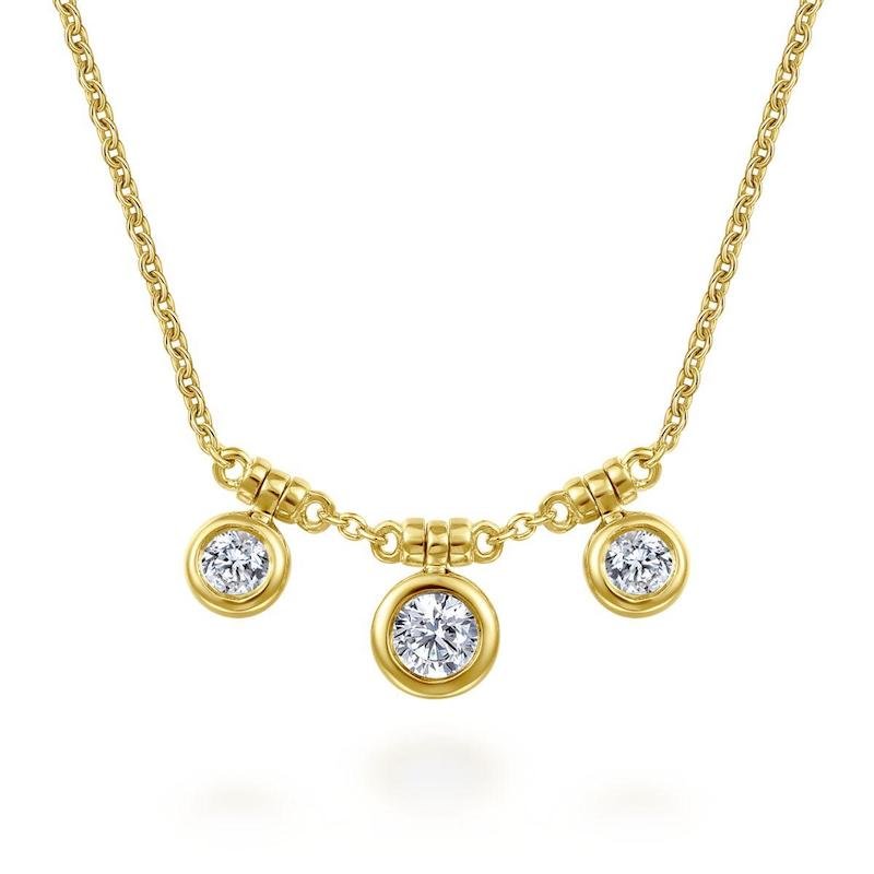 Gabriel & Co. 14k Yellow Gold Lusso Diamond Necklace - Tivoli Jewelers