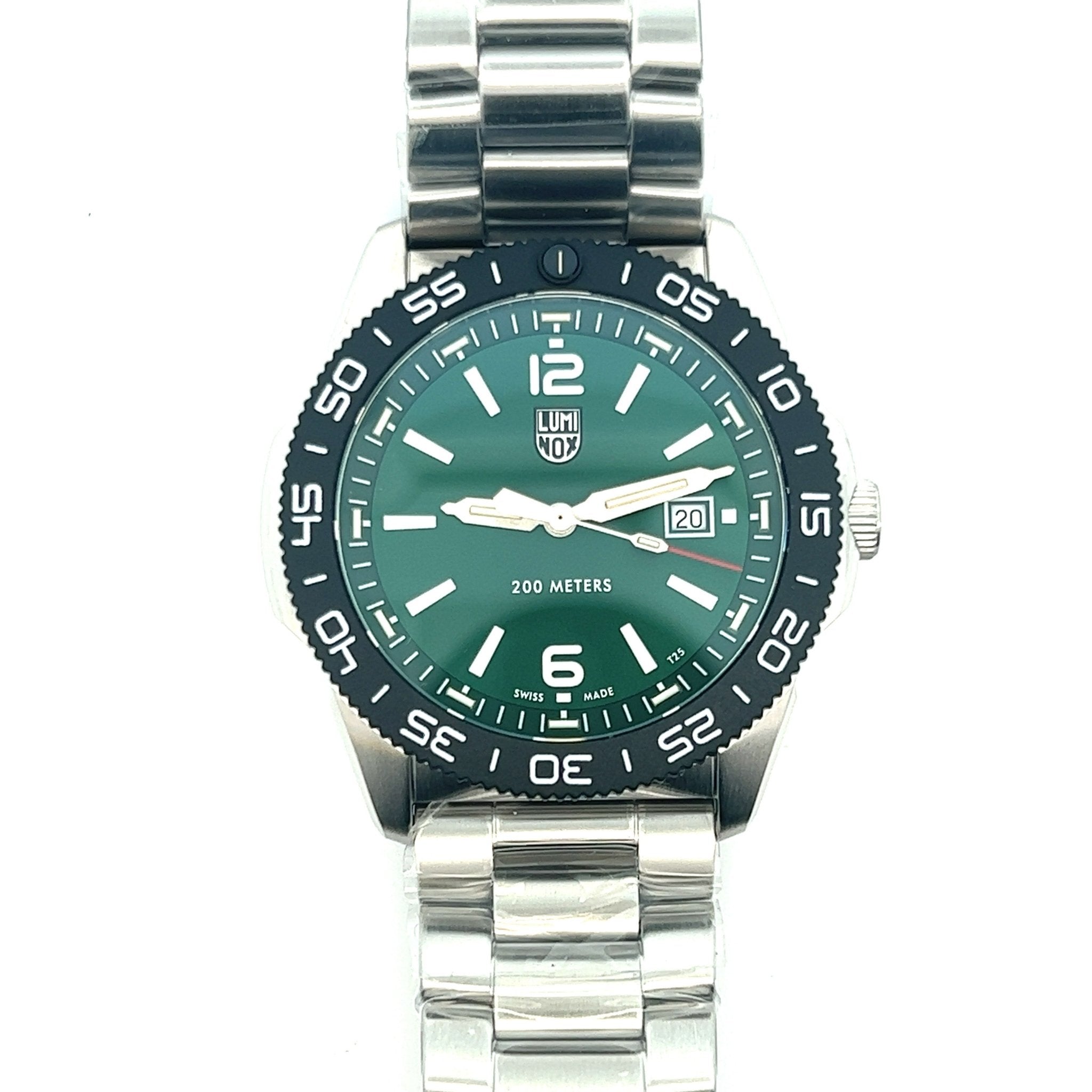 シベリアンクリスタル　グリーン　オパール Luminox Pacific Diver 3120 Series Green Dial Stainless Steel Dive