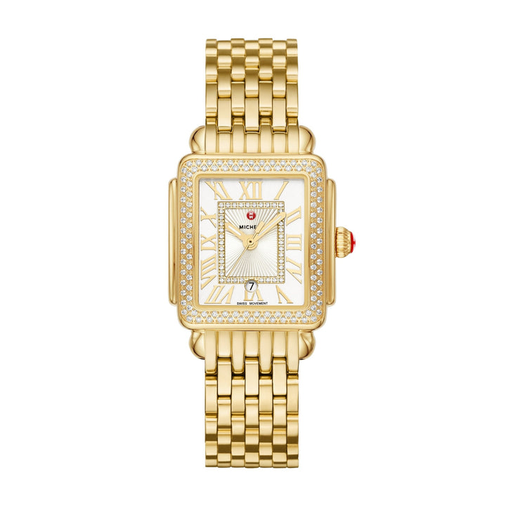 Michele Deco Madison Mid 18K Gold Diamond Watch - Tivoli Jewelers