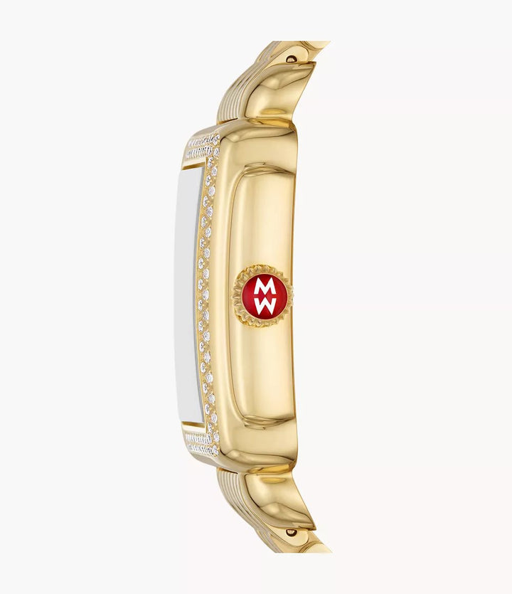 Michele Deco Mid Gold Diamond Stainless Steel Watch - Tivoli Jewelers
