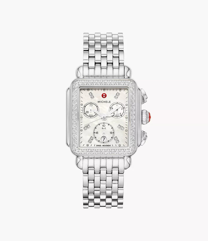Michele Deco Stainless Diamond Watch - Tivoli Jewelers