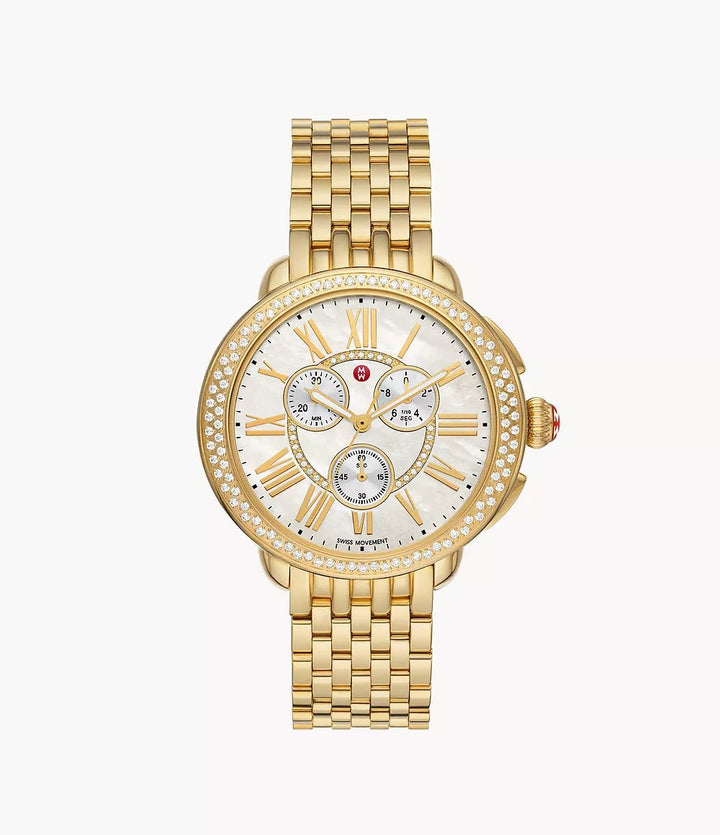Michele Serein 18K Gold-Plated Diamond Watch - Tivoli Jewelers