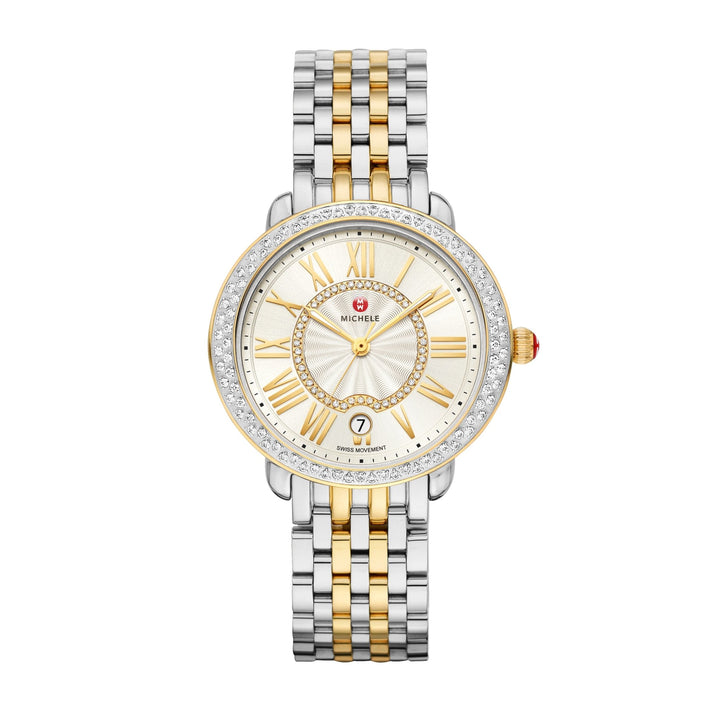 Michele Serein Mid 18k Gold-Plated Diamond Dial Watch - Tivoli Jewelers