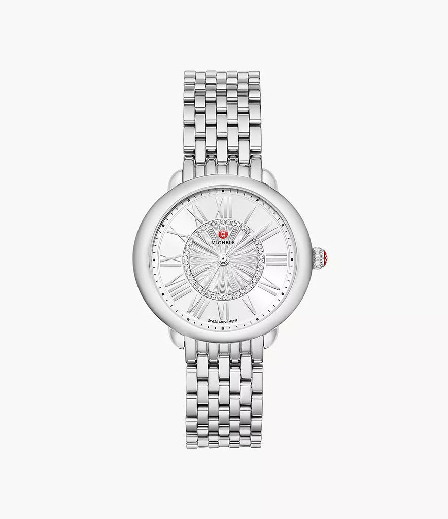 Michele Serein Mid Stainless Diamond Dial Watch – Tivoli  display picture 1