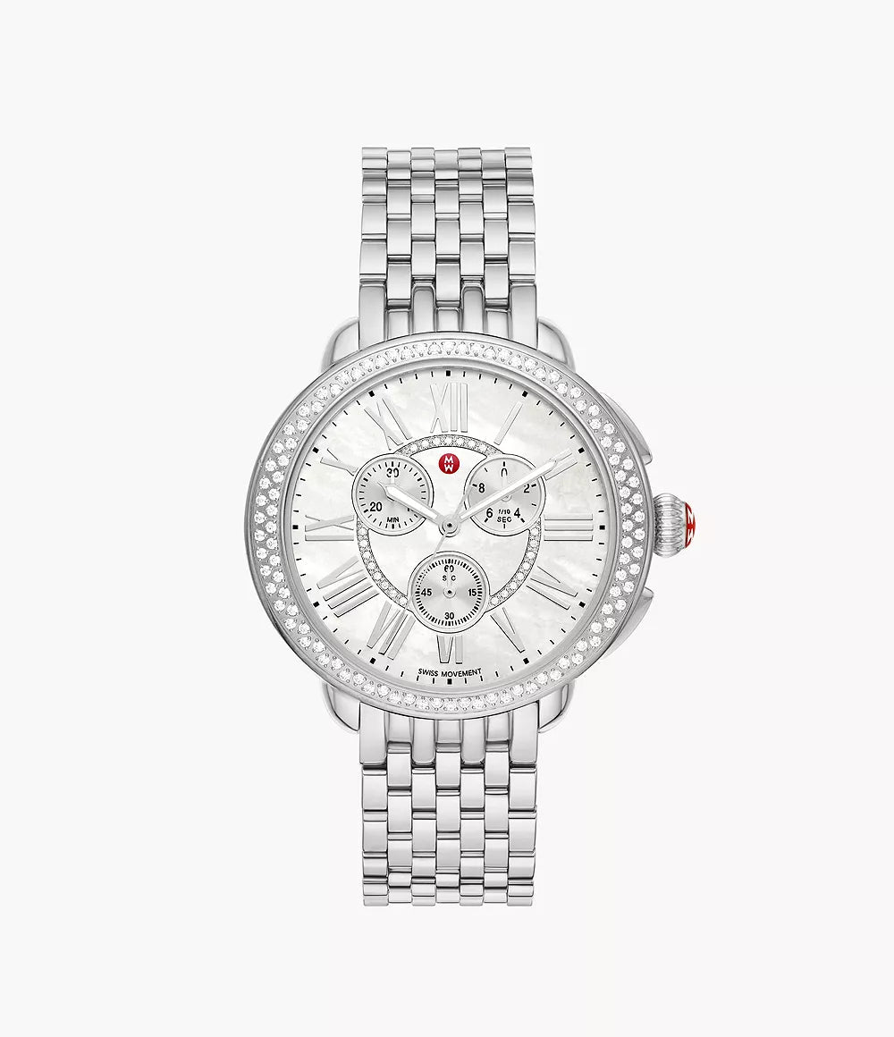 Michele Serein Stainless Steel Diamond Watch - Tivoli Jewelers