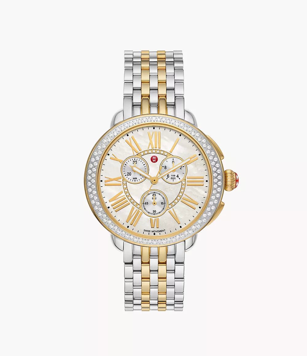 Michele Serein Two-Tone 18K Gold-Plated Diamond Watch - Tivoli Jewelers