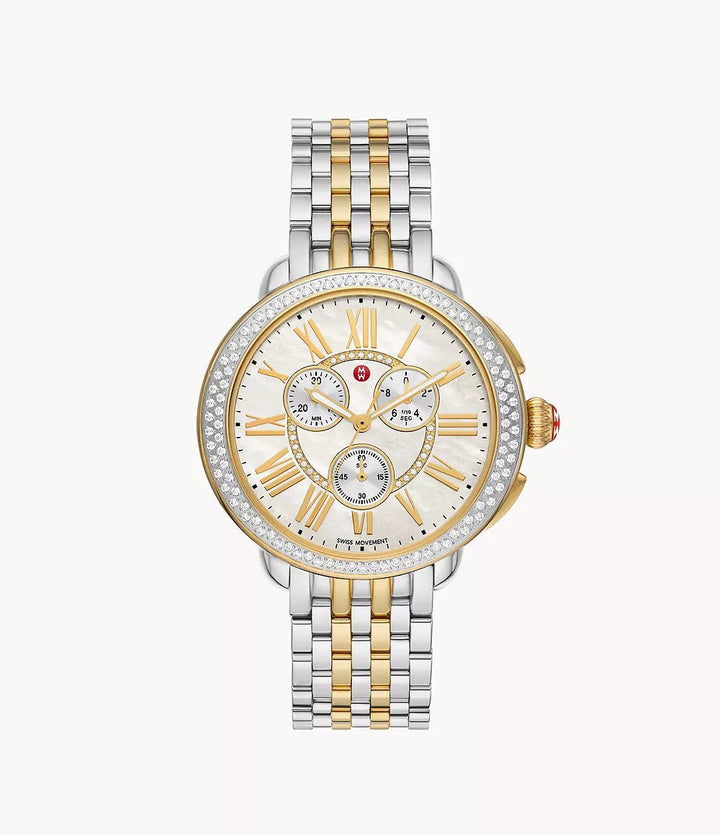 Michele Serein Two-Tone 18K Gold-Plated Diamond Watch - Tivoli Jewelers