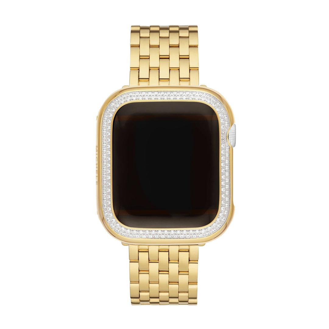 Michele Series 7 and 8 41MM Diamond Case For Apple Watch in 18K Gold-Plated - Tivoli Jewelers