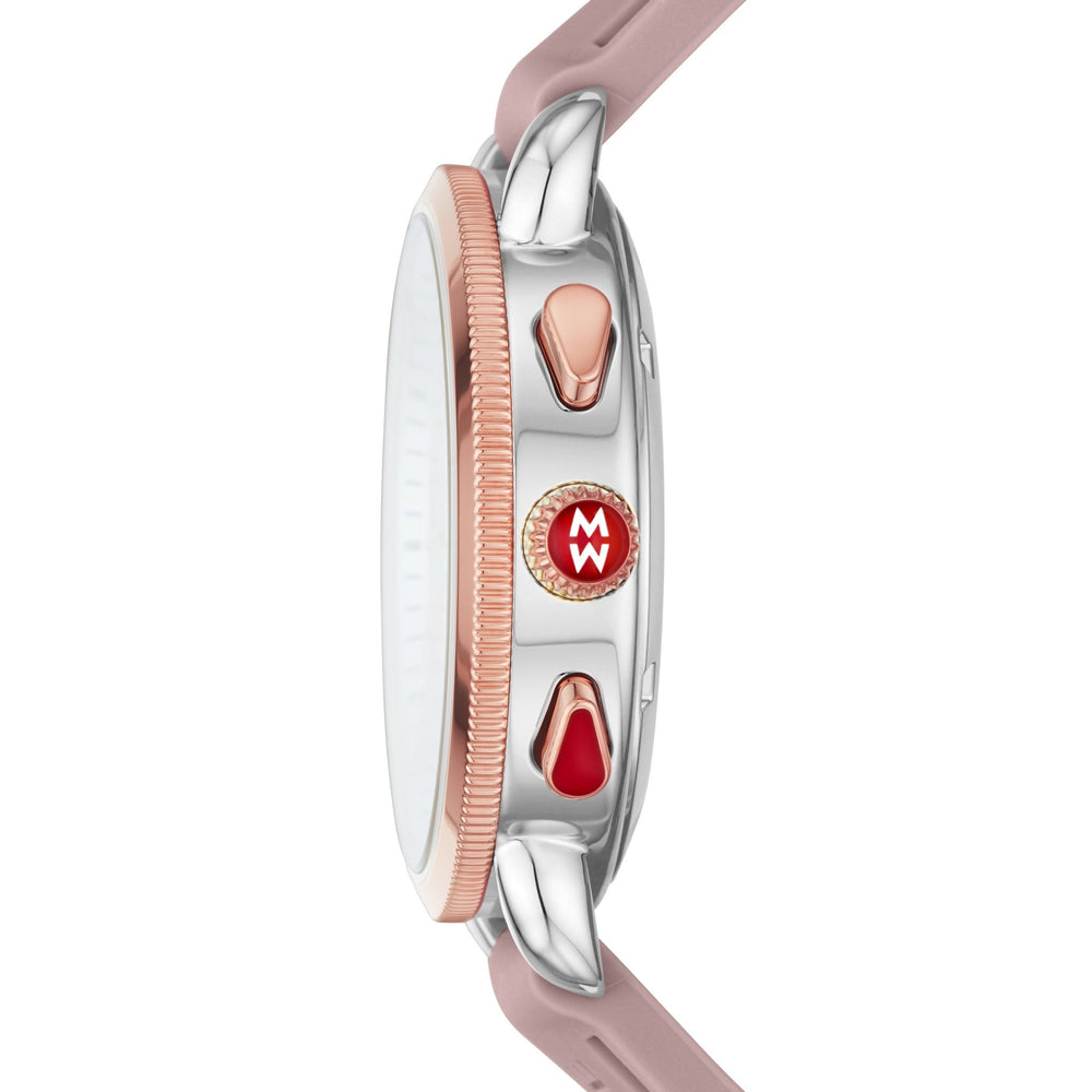 Michele Sporty Sport Sail Rose Silicone Watch - Tivoli Jewelers