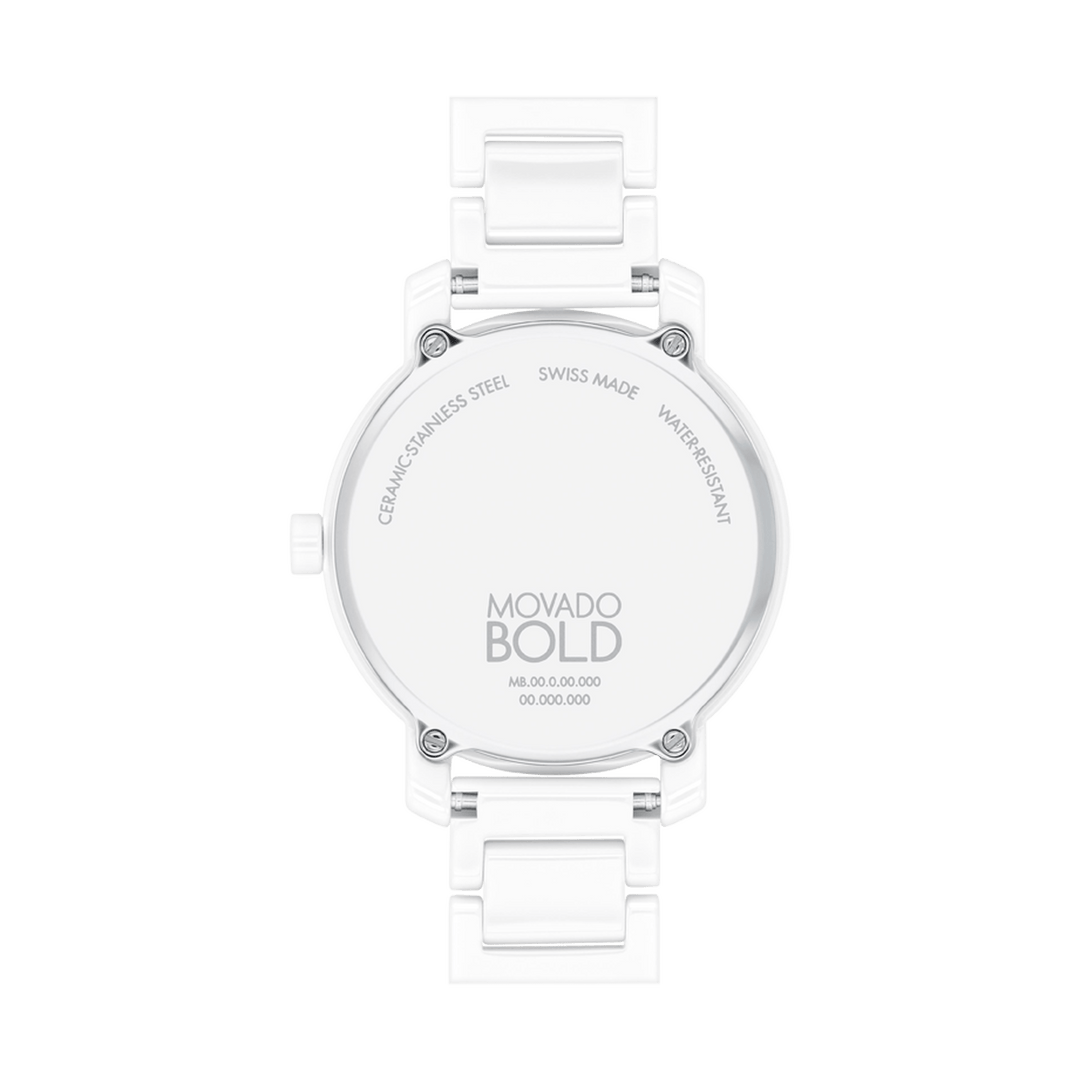Movado BOLD White Ceramic Watch - Tivoli Jewelers