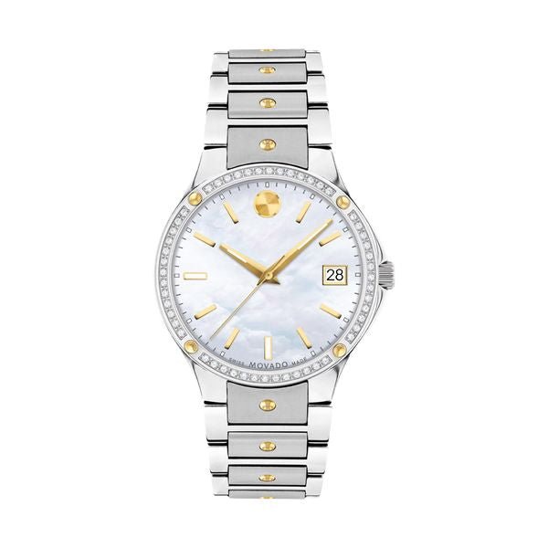 Movado SE White Mother-Of-Pearl With Printed Index Stainless Steel - Tivoli Jewelers