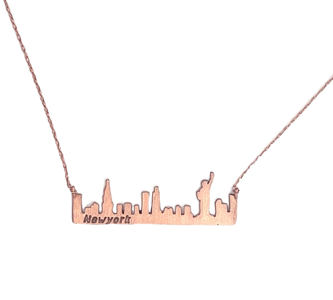 New York City Skyline in 14 Karat Rose Gold - Tivoli Jewelers