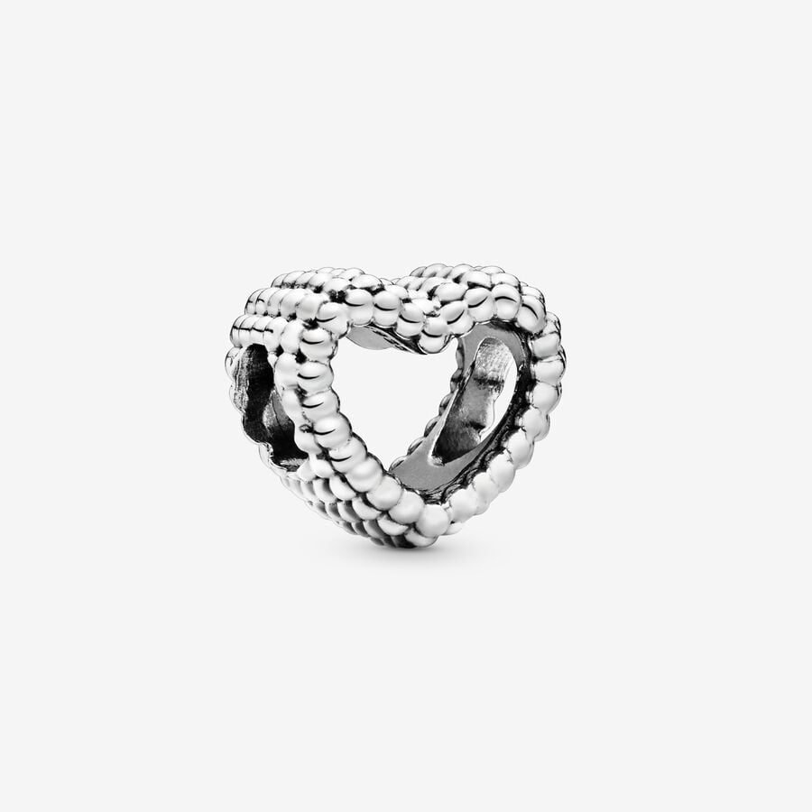 Pandora Beaded Open Heart Charm - Tivoli Jewelers