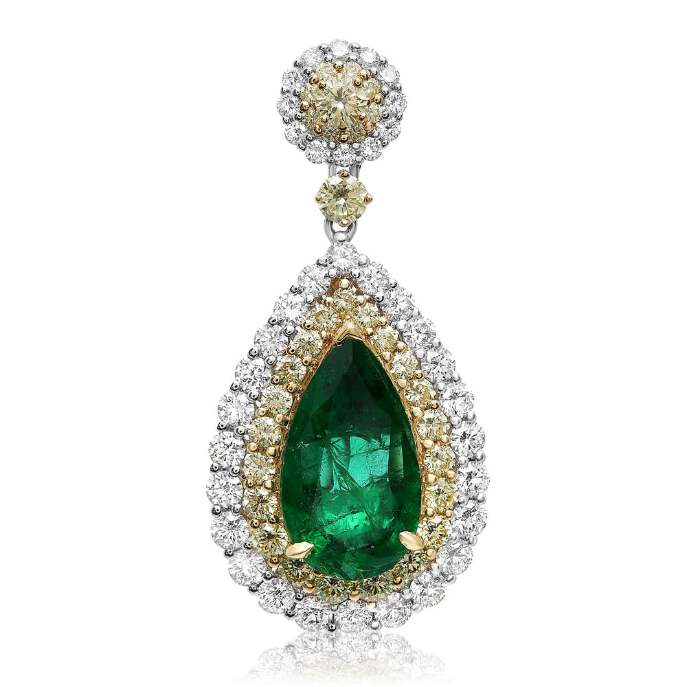Pear-shaped Emerald Drop Earrings - Tivoli Jewelers