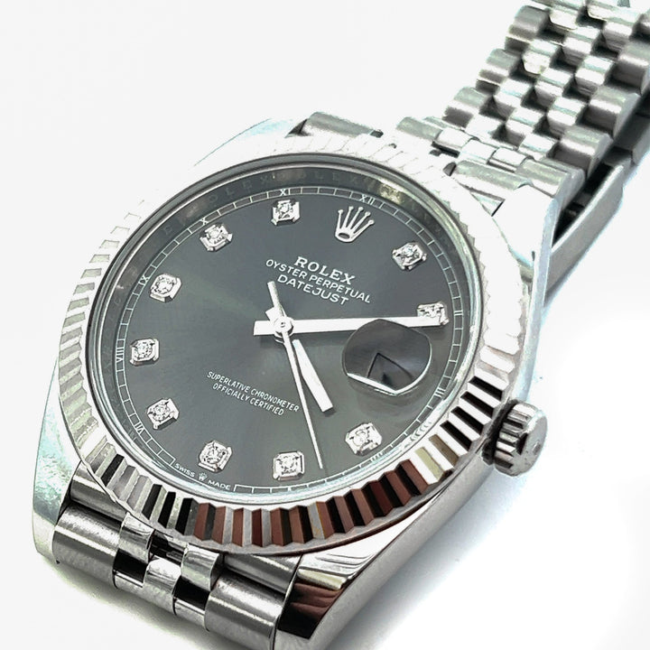 Pre-Owned Rolex Steel and White Gold Datejust with Diamond Dial - Tivoli Jewelers