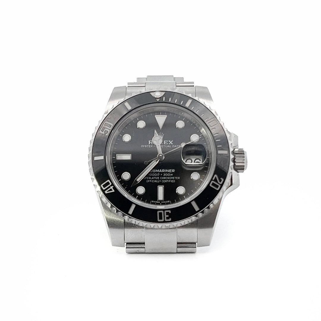 Pre-owned Rolex Steel Submariner Date Watch Black Dial - Tivoli Jewelers